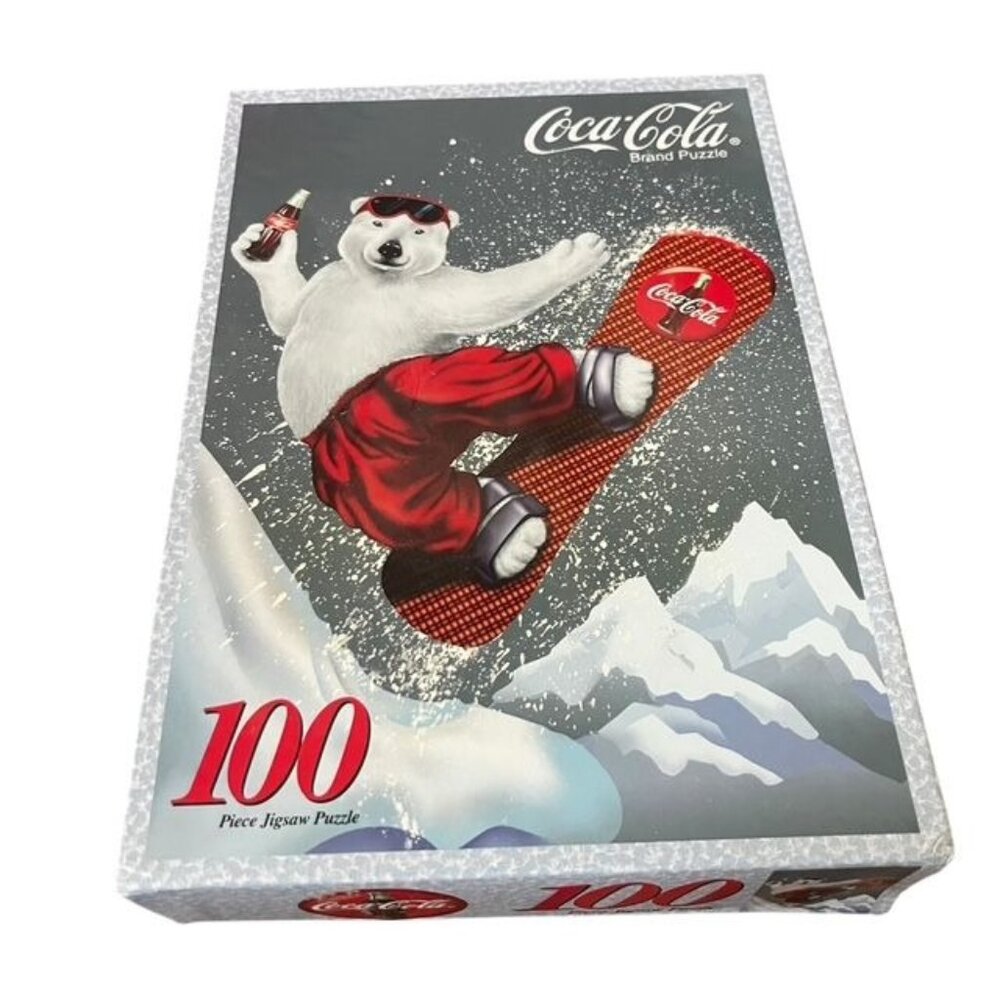1998 Coca Cola Snowboarding Polar Bear 100 Piece Puzzle